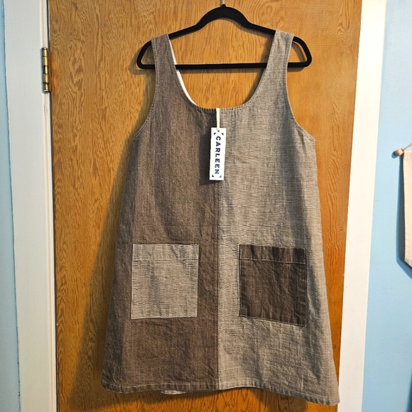 Carleen brown denim pinnie - Picture 2 of 2